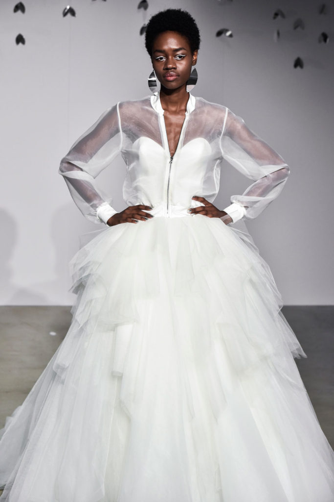 Justin Alexander brd F18 032 683x1024 - Wedding Trends - From Princess Capes to Polished Pants